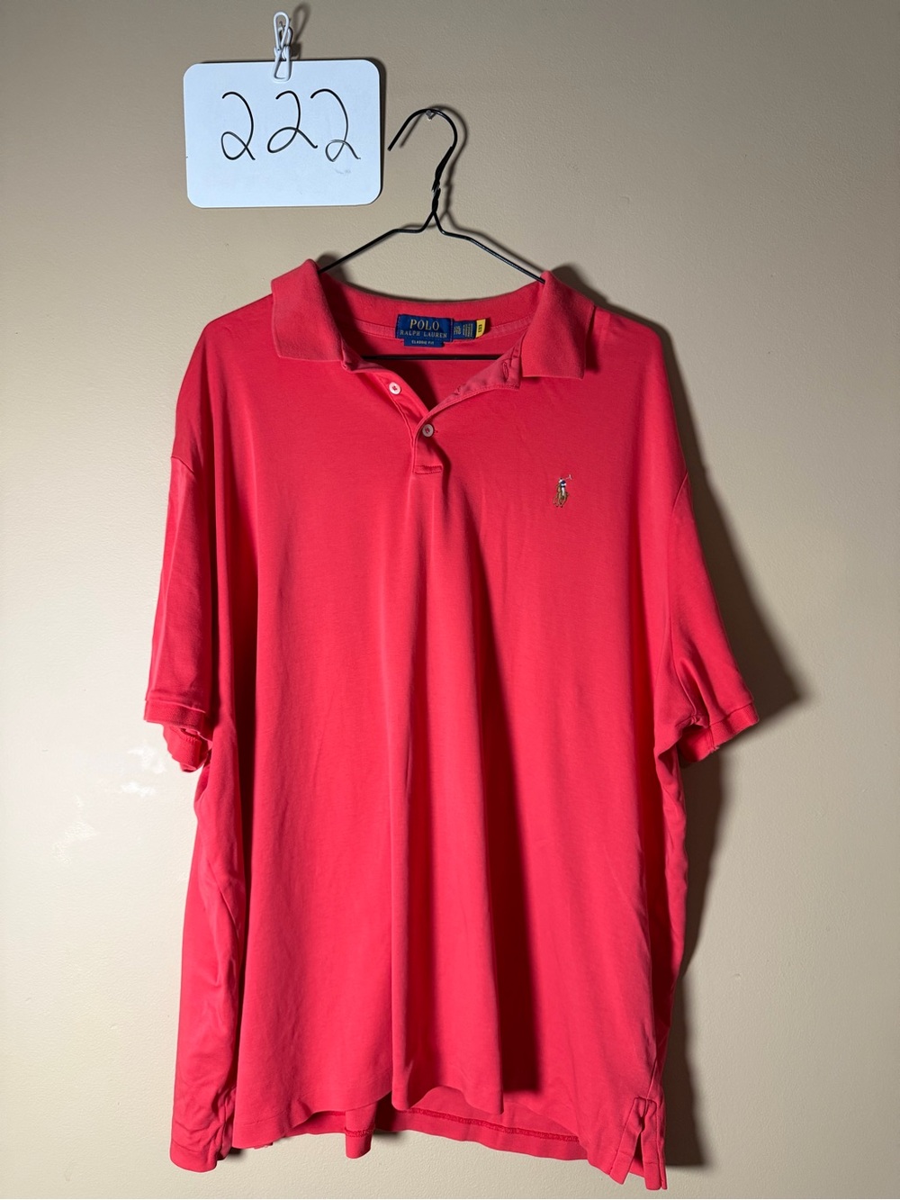 Ralph Lauren Red Men’s Polo Shirt with Pony Logo